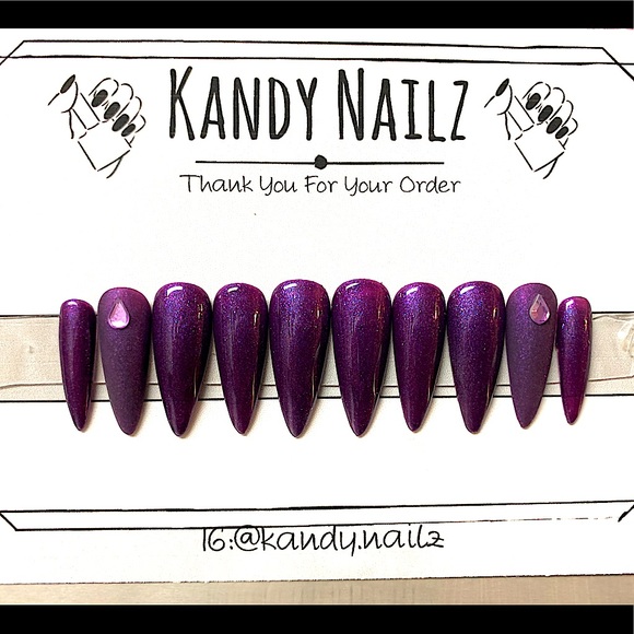 Hand Crafted Other - “Lil Sugar Plum” 💜✨Press-On Nailz & Glam Bag💅🏼